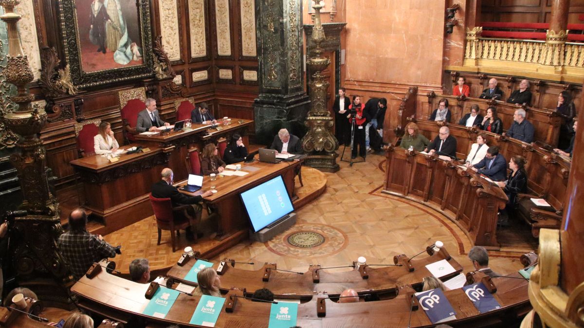 Plenari extraordinari a l'Ajuntament de Barcelona