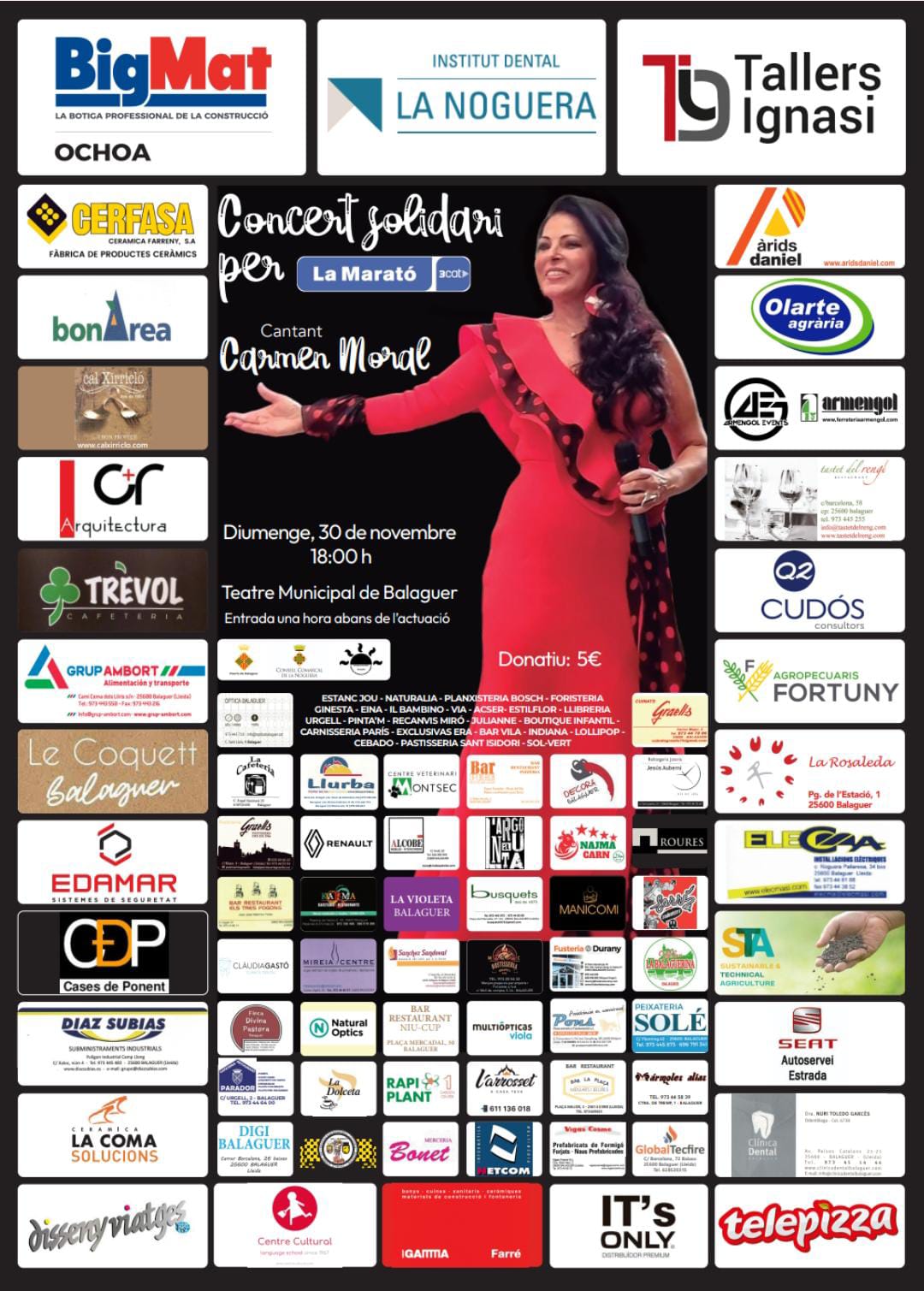 L’Associació Esplai Santa Maria de Balaguer organitza el seu segon concert solidari a favor de La Marató de TV3