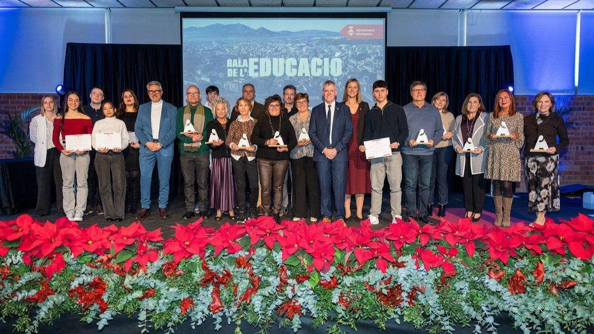 Premiats en la Gala de l'Educació 2025 a Amposta
