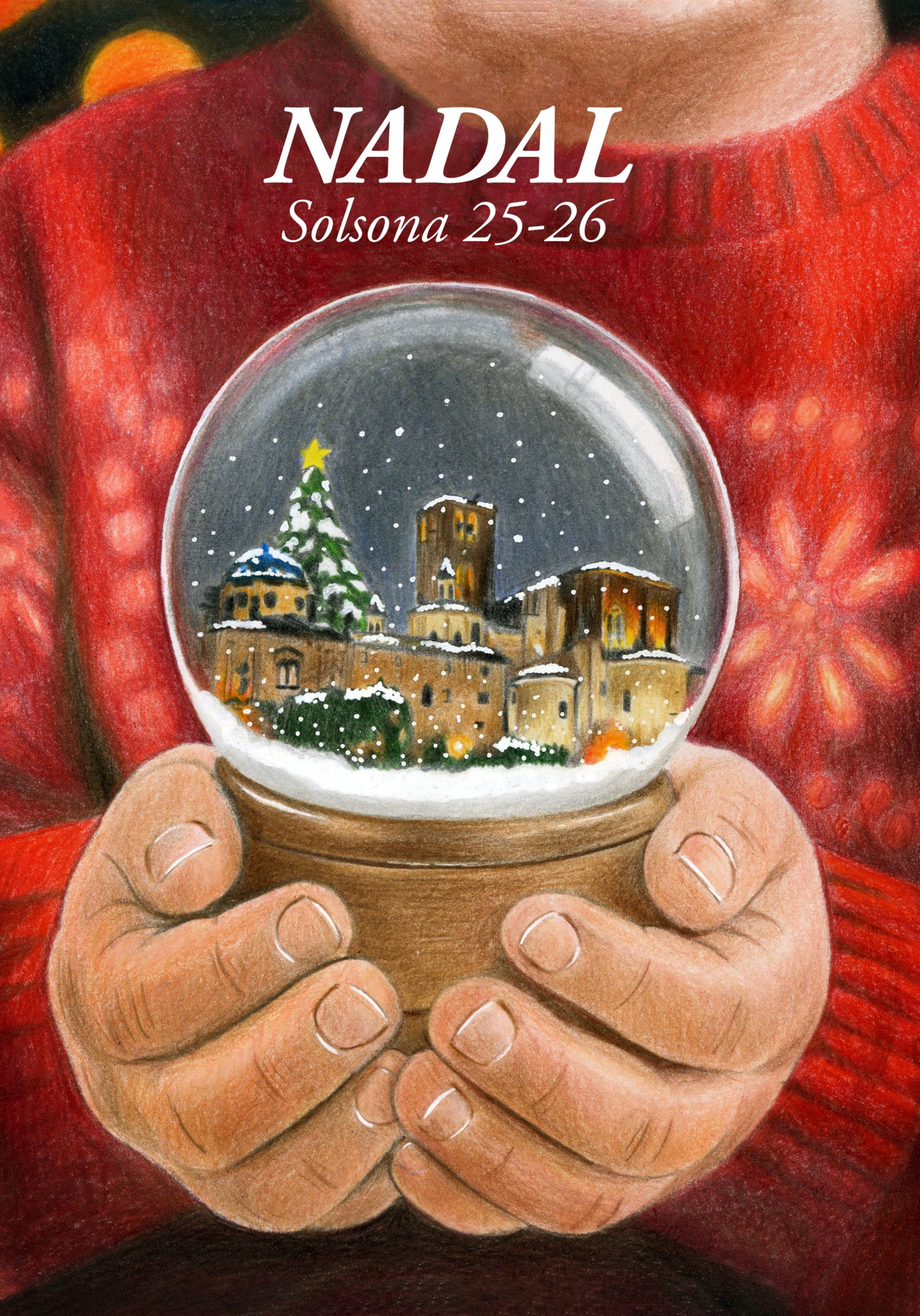 La proposta guanyadora del Concurs de Postals de Nadal de Solsona 2025, d'Isa Martínez