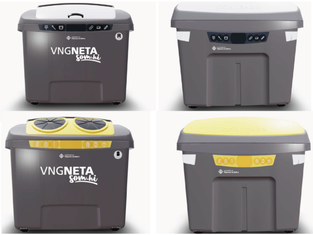 Simulació de l'aplicació de la imatge en contenidors de Vilanova i la Geltrú