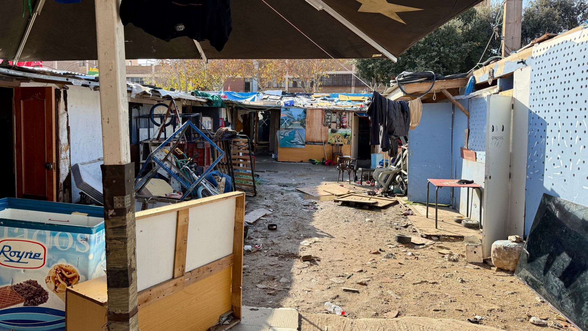 Pati de barraques de l'antic B9, a Badalona