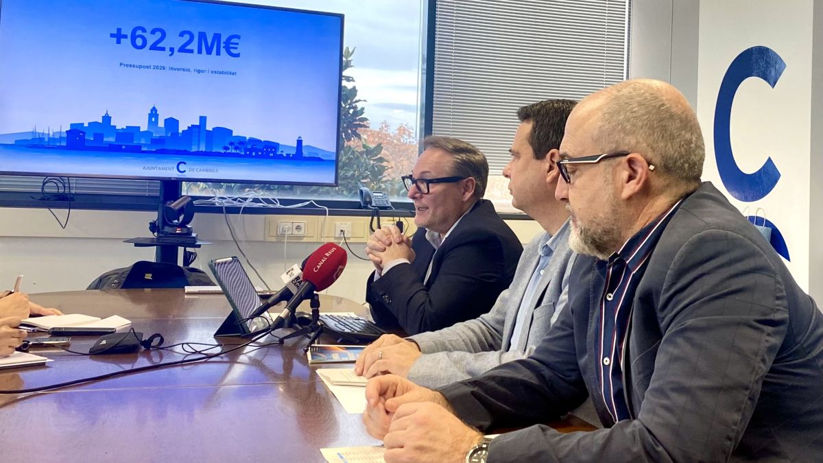 David Chatelain, Oliver Klein i Alfredo Clúa presenten els Pressupostos 2026 de Cambrils 2