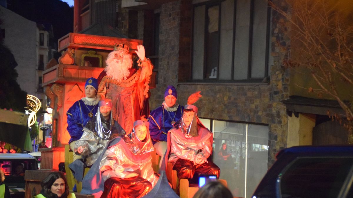 El rei Melcior durant la cavalcada de Sant Julià de Lòria