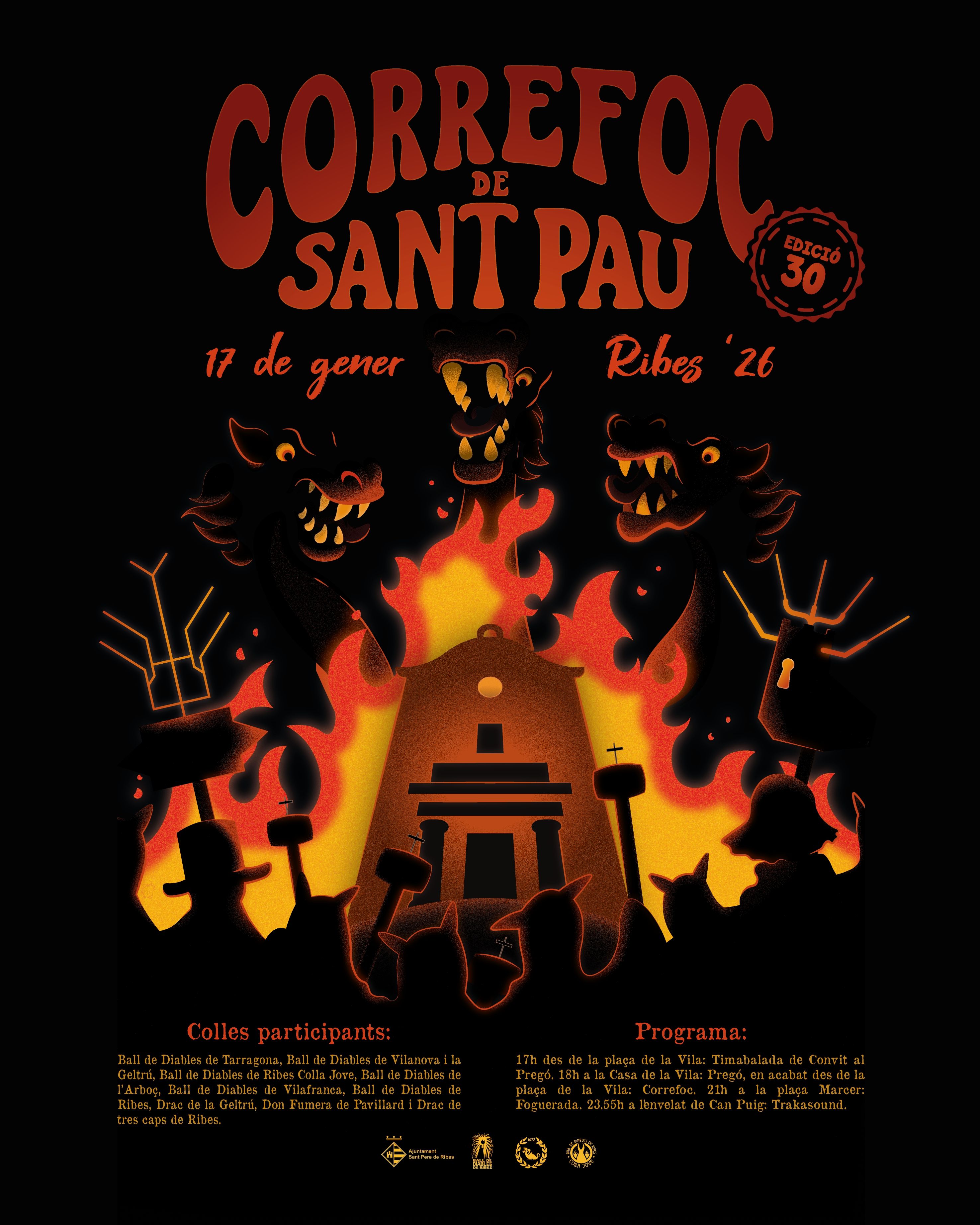 Correfoc de Sant Pau de la Festa Major de Sant Pere de Ribes