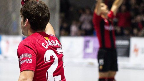 Celebració dels jugadors del Reus Deportiu
