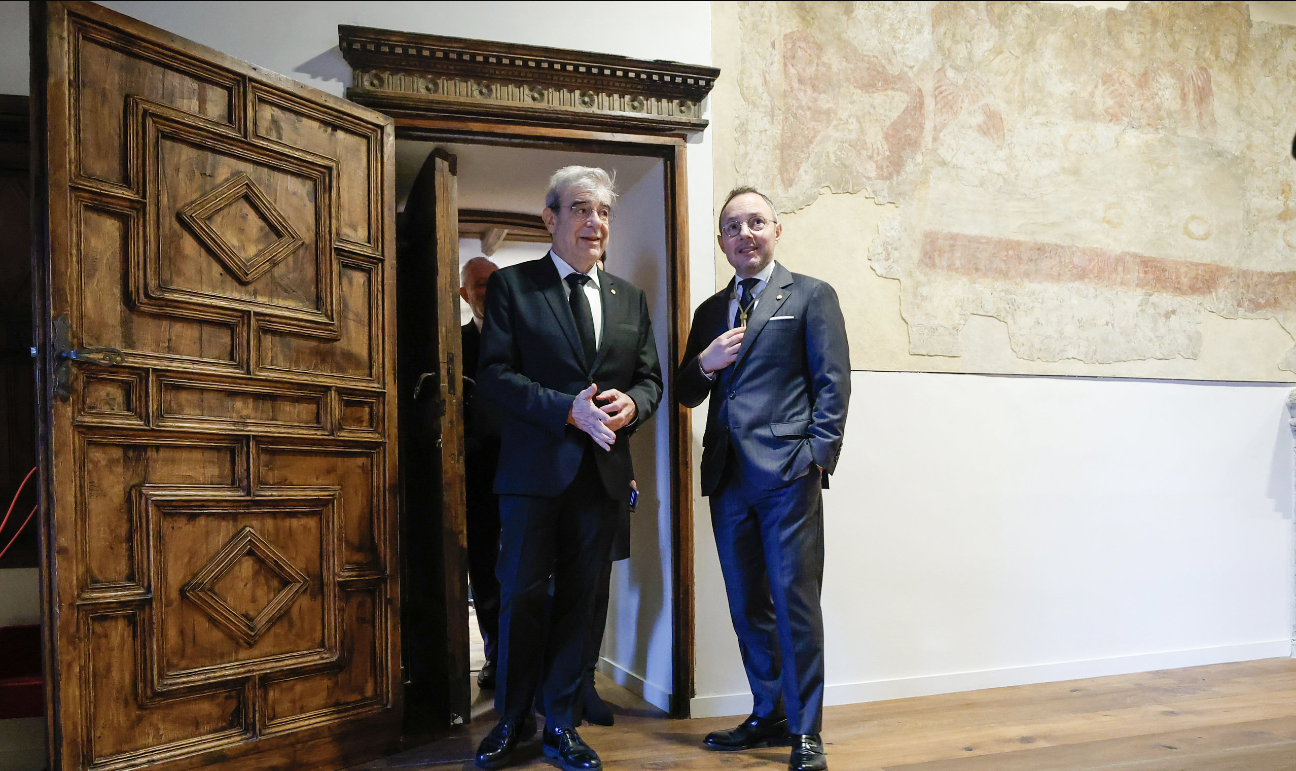 Espot i Baró a la inauguració de les obres de restauració de Casa de la Vall. / Servei Fotogràfic de Govern