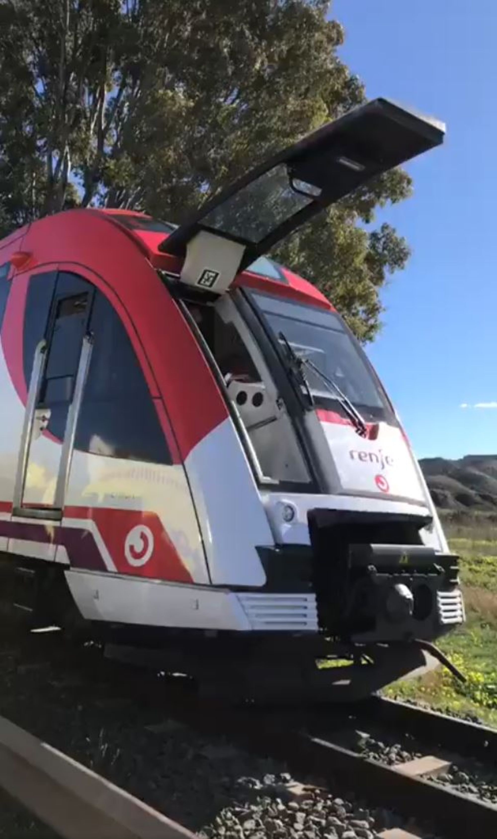 Tren de FEVE accidentado en Cartagena | FOTO: Onda Regional