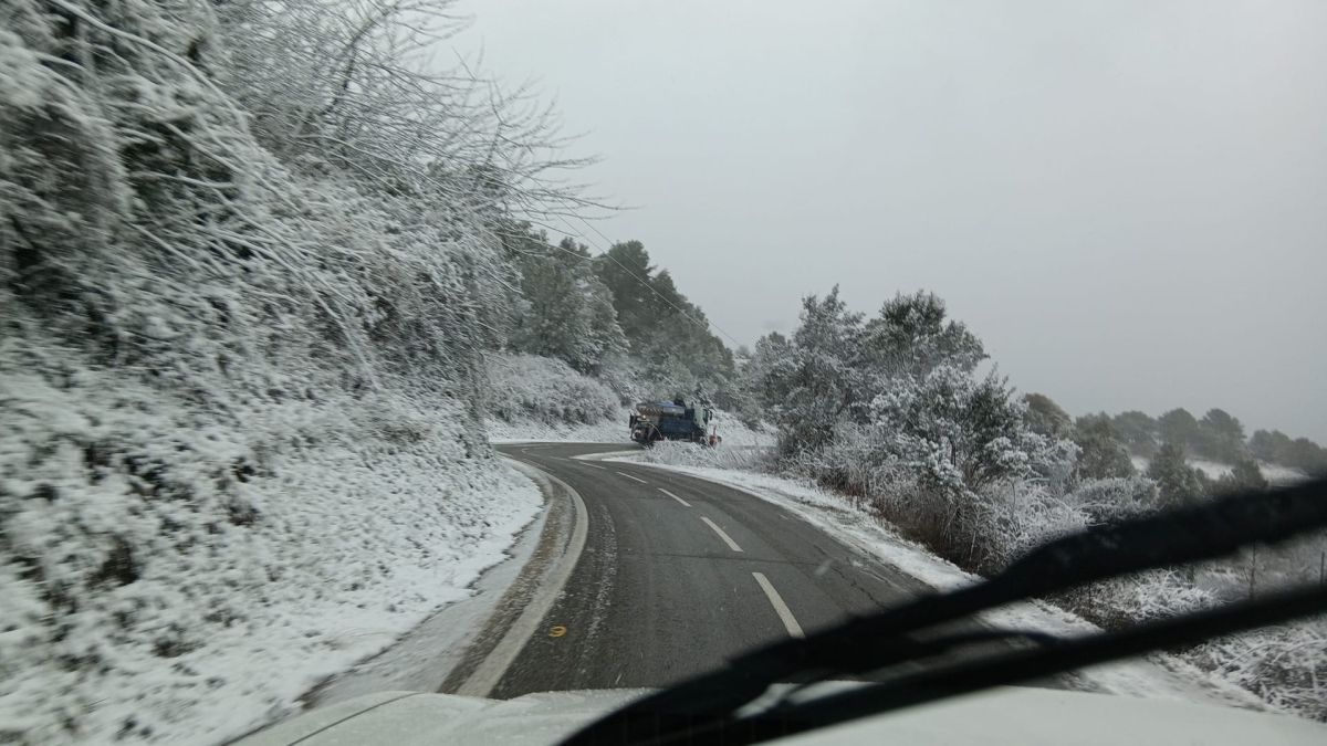Carreteres de Tarragona cobertes per la neu 1