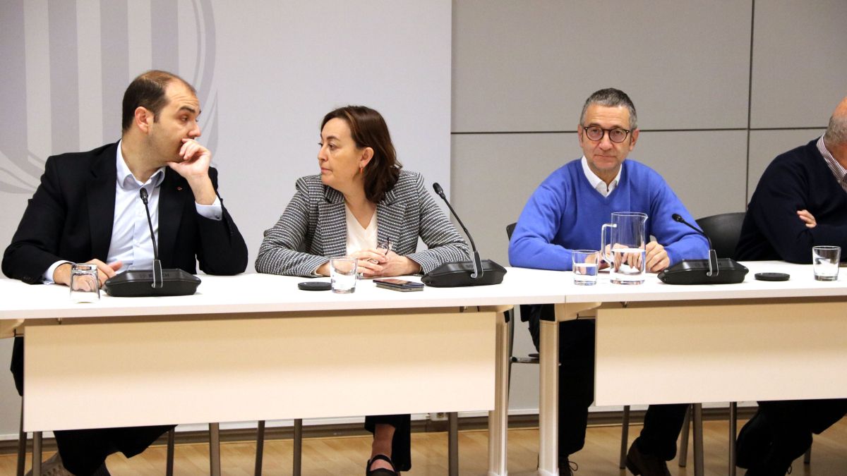 Reunió de seguiment de la situació ferroviària a Catalunya, a la seu del Departament de Territori