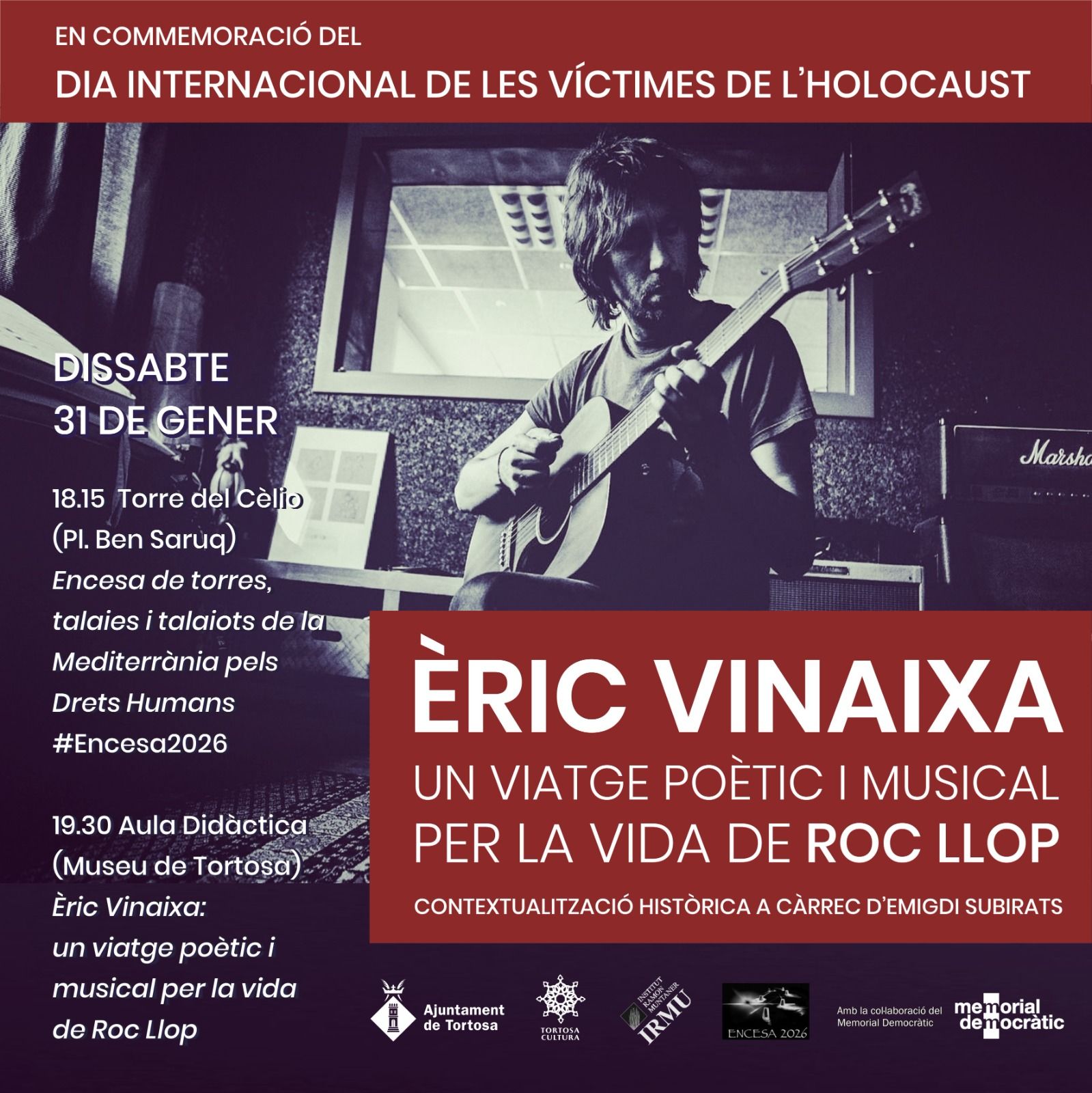 Commemoració del Dia Internacional de les Víctimes de l'Holocaust a Tortosa