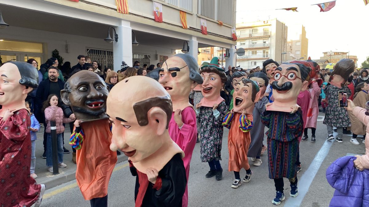 Capgrossos en la Festa Major en honor a la Mare de Déu de la Candelera de l'Ametlla de Mar