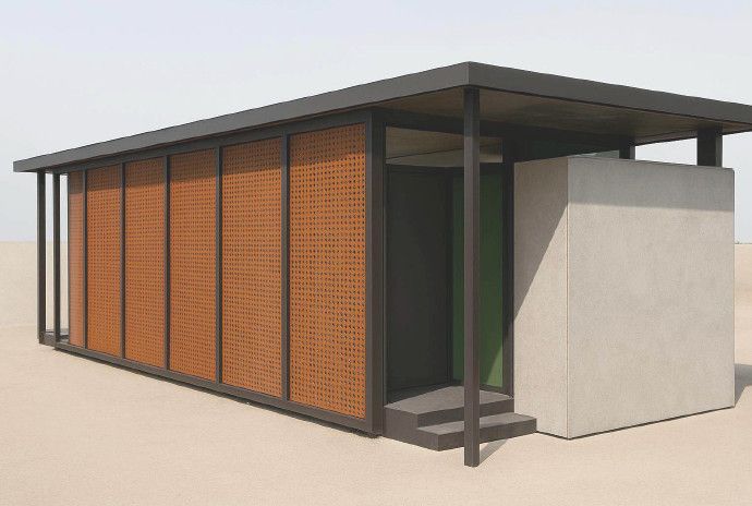 Imatge virtual d’un dels nous mòduls auxiliars previstos al camp de futbol de la UE Gardeny.