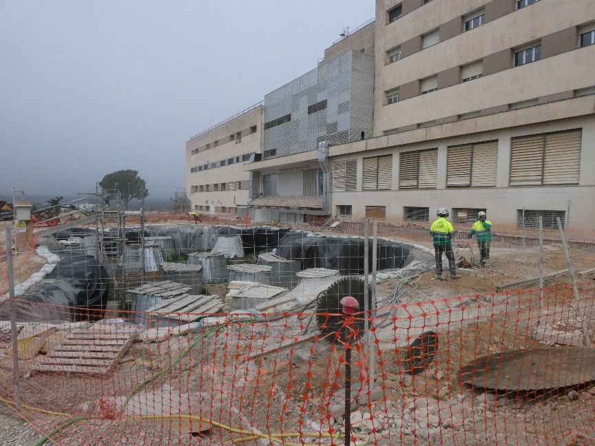 Visita a les obres de l'ampliació de l'HUTVC