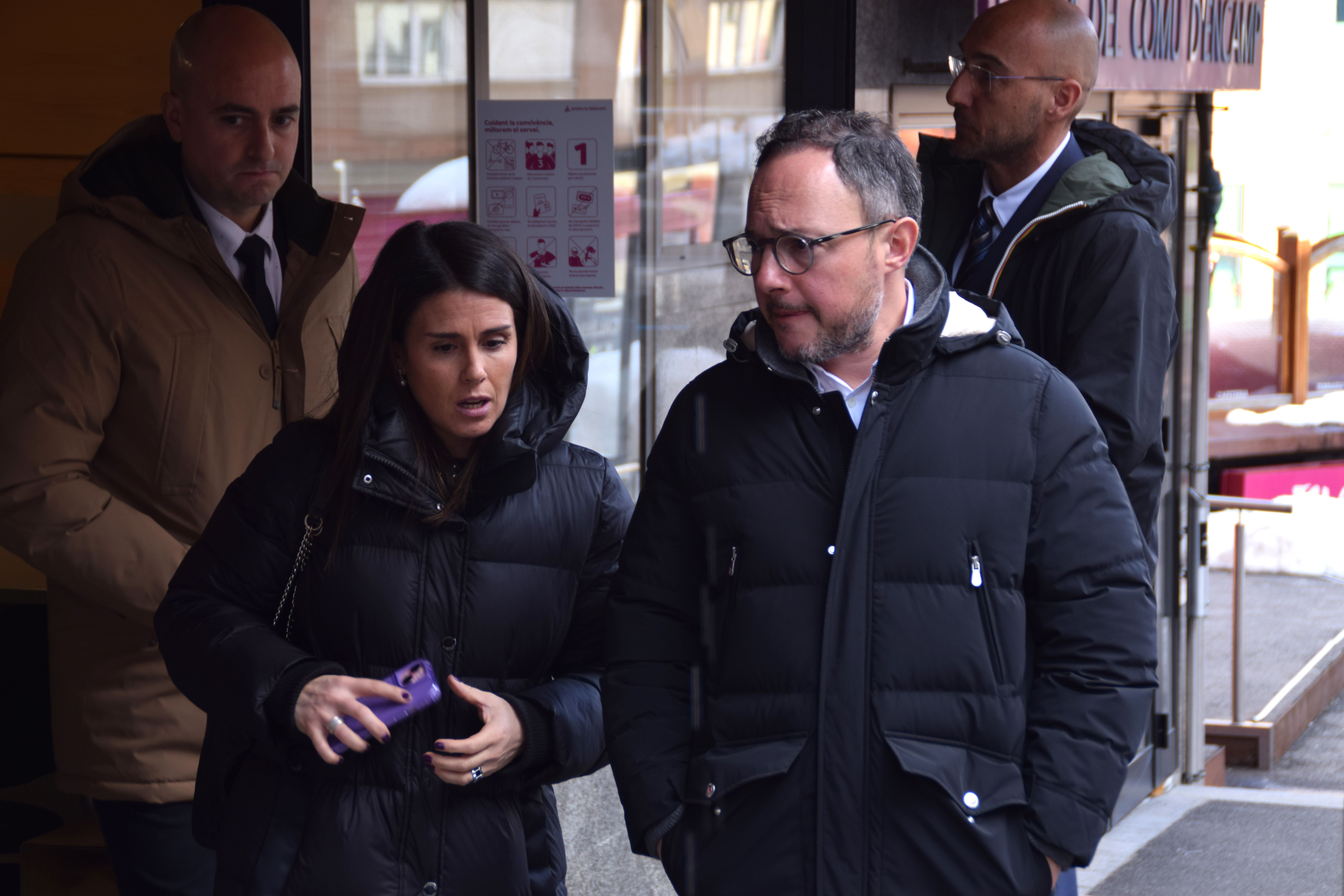 La cònsol major d'Encamp, Laura Mas, amb el cap de Govern, Xavier Espot | FOTO: R.S. (ANA)