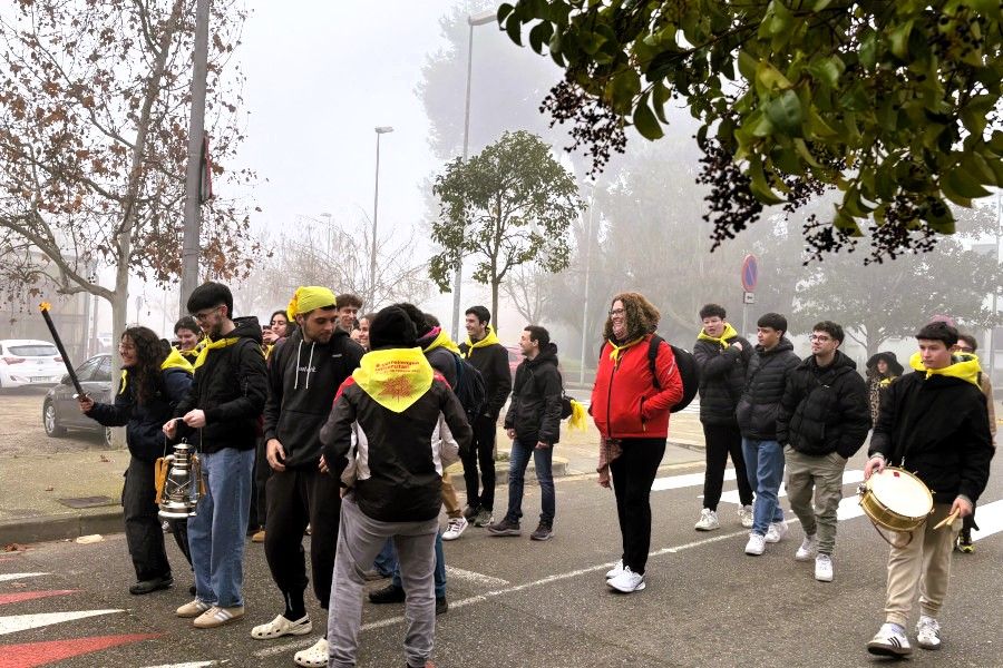 El primer Correllengua universitari a la UdL / Foto: Consell de l'Estudiantat.