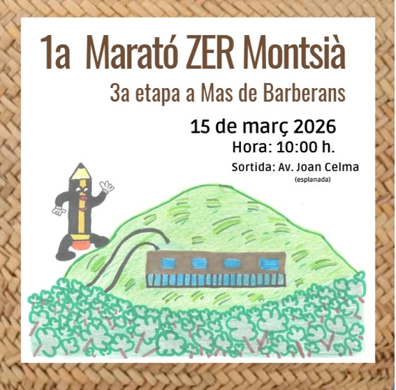 Cartell de la 3a etapa de la 1a Marató ZER Montsià a Mas de Barberans