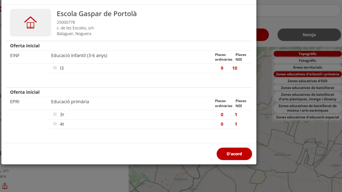 Preinscripció 2026 2027 a l'Escola Gaspar de Portolà de Balaguer