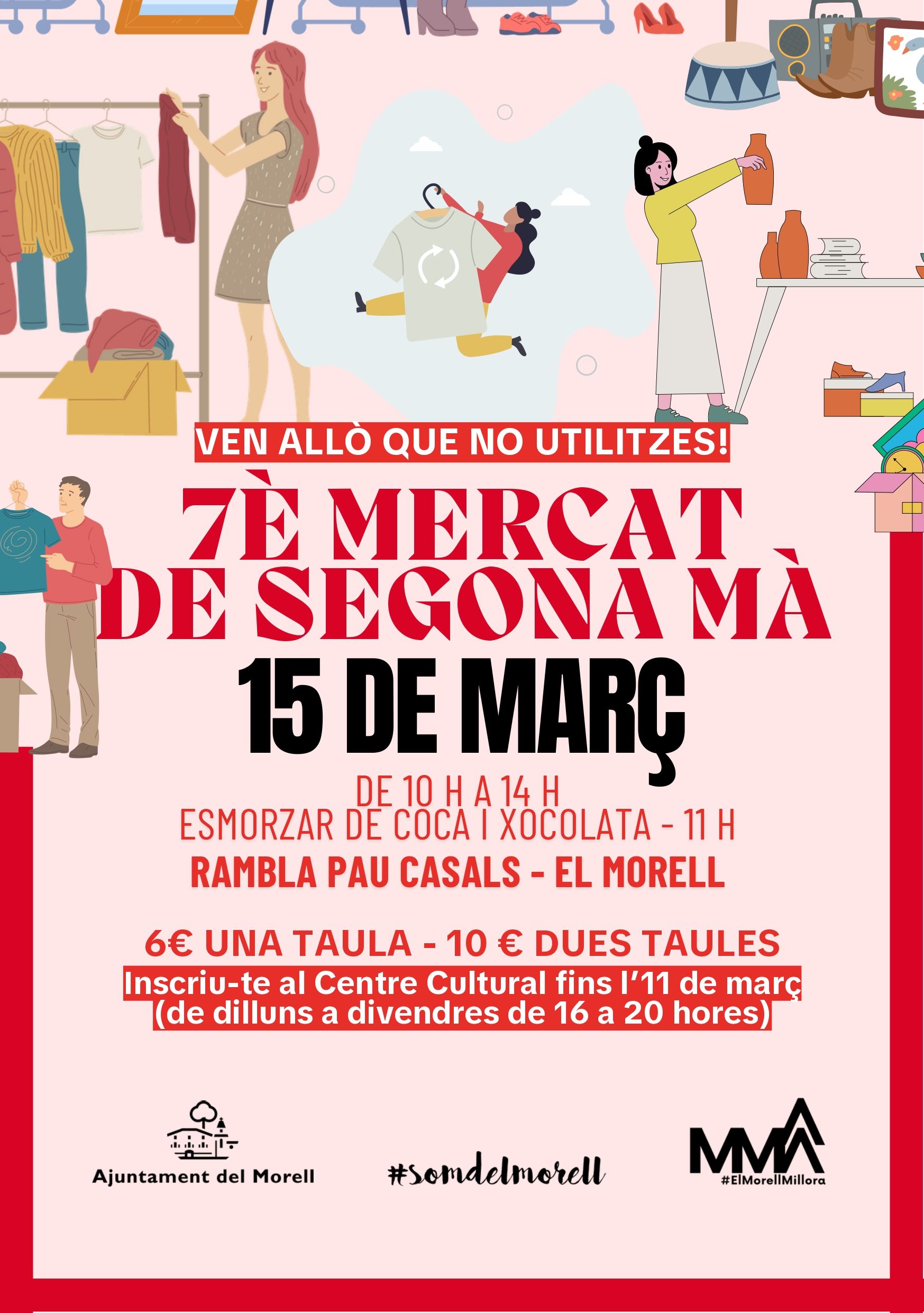 Cartell de la 7a edició del Mercat de segona mà del Morell