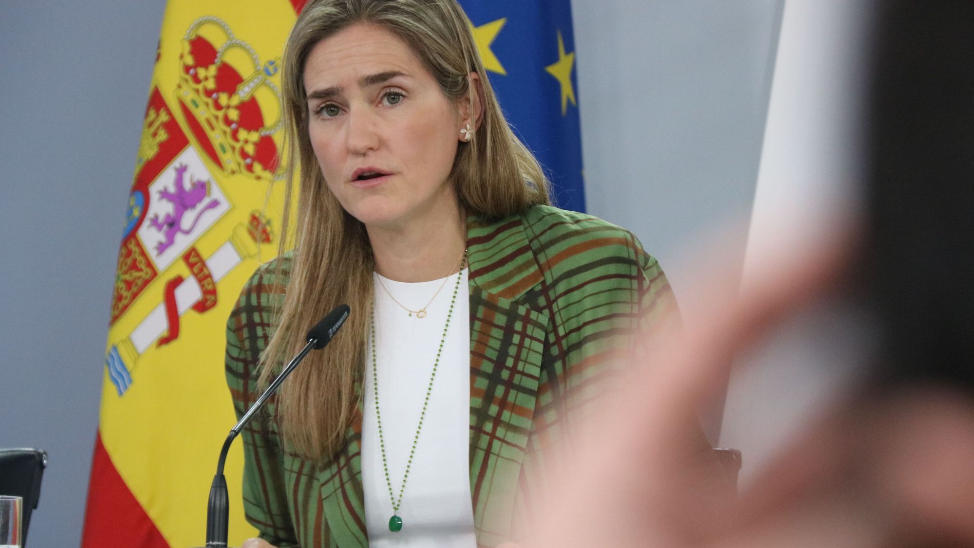 La ministra per a la Transició Ecològica, Sara Aagesen, aquest dimarts a la roda de premsa del Consell de Ministres