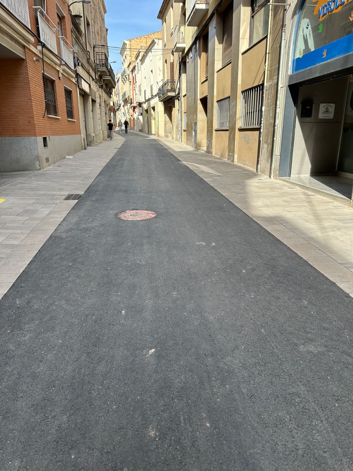 Carrer de Santa Magdalena de Vilafranca del Penedès en obres