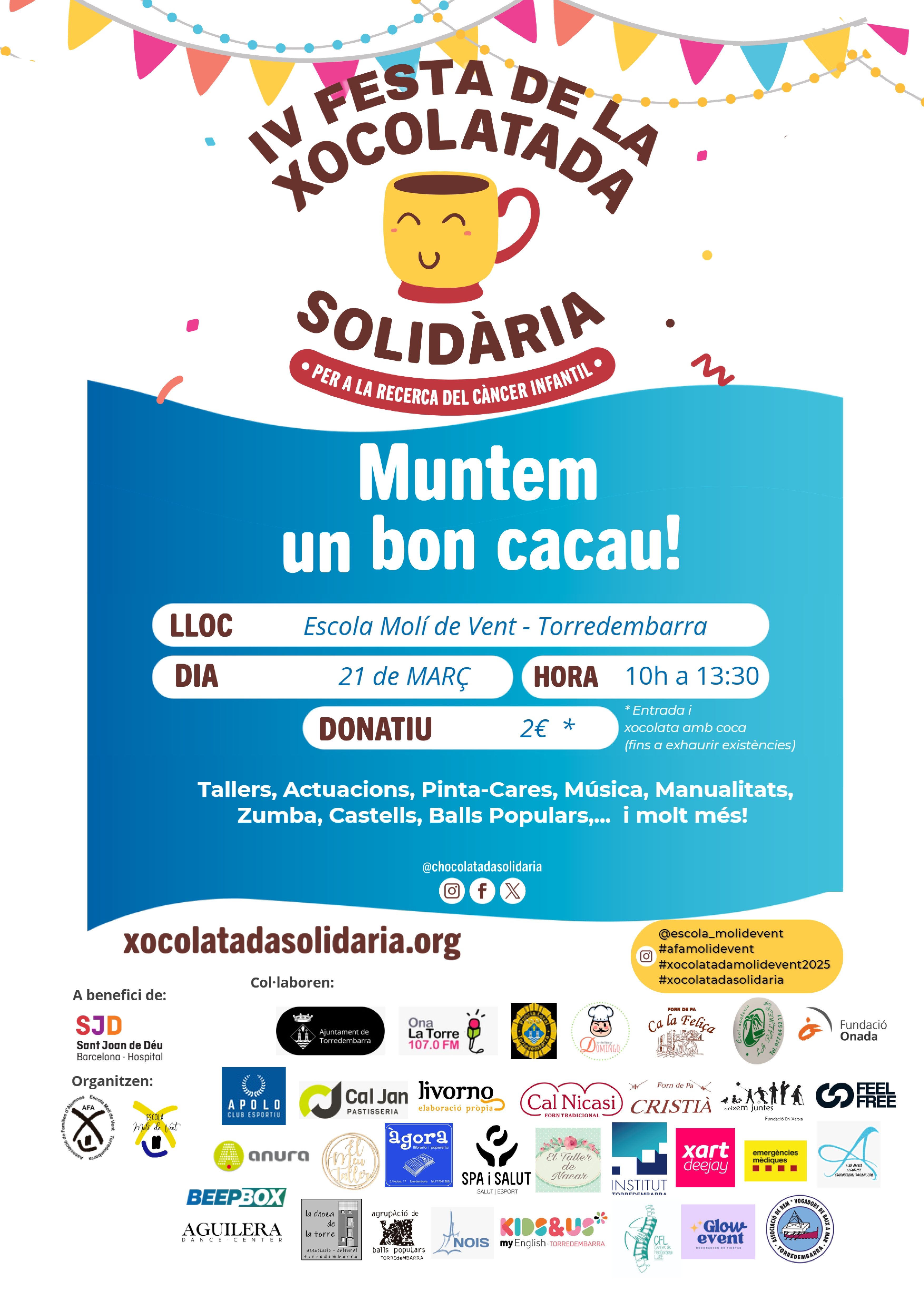 IV Festa de la Xocolatada Solidària Molí de Vent Torredembarra