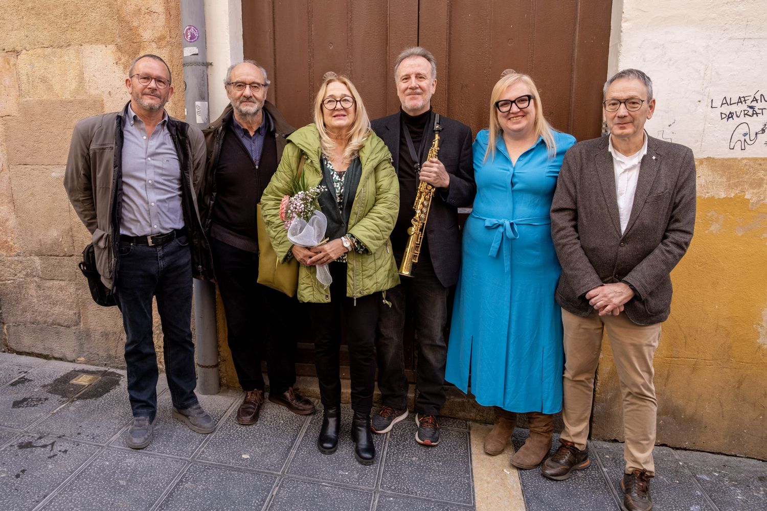 Tarragona instal·la una nova llamborda del projecte Stolpersteine a la Baixada de Misericòrdia | FOTO: Joan Carles Borrachero