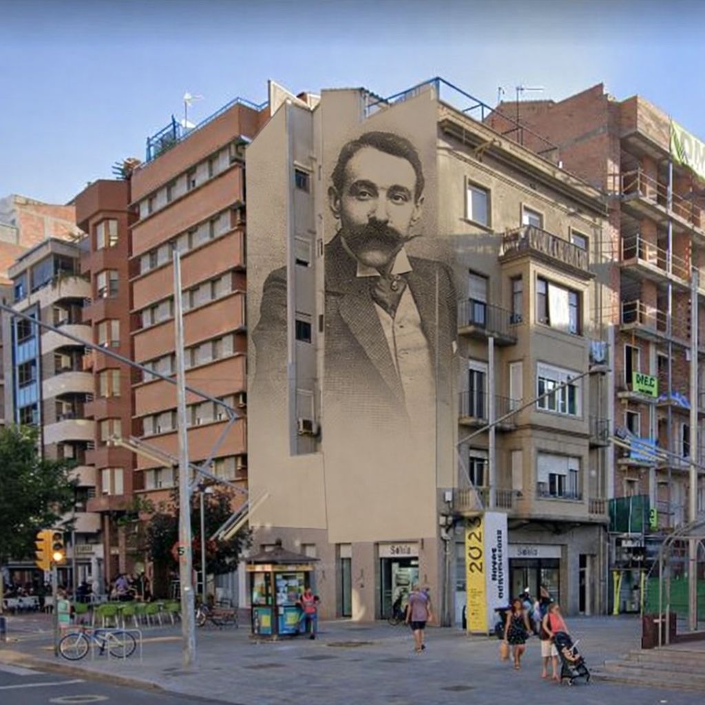 Imatge del mural que es farà al maig a la plaça Ricard Viñes per preservar la memòria del pianista.