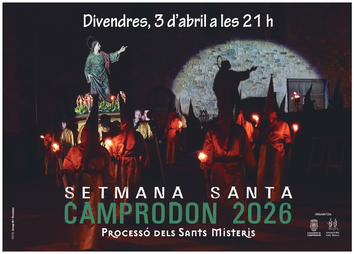 Cartell de la Setmana Santa 2026 a Camprodon amb la Processó dels Sants Misteris