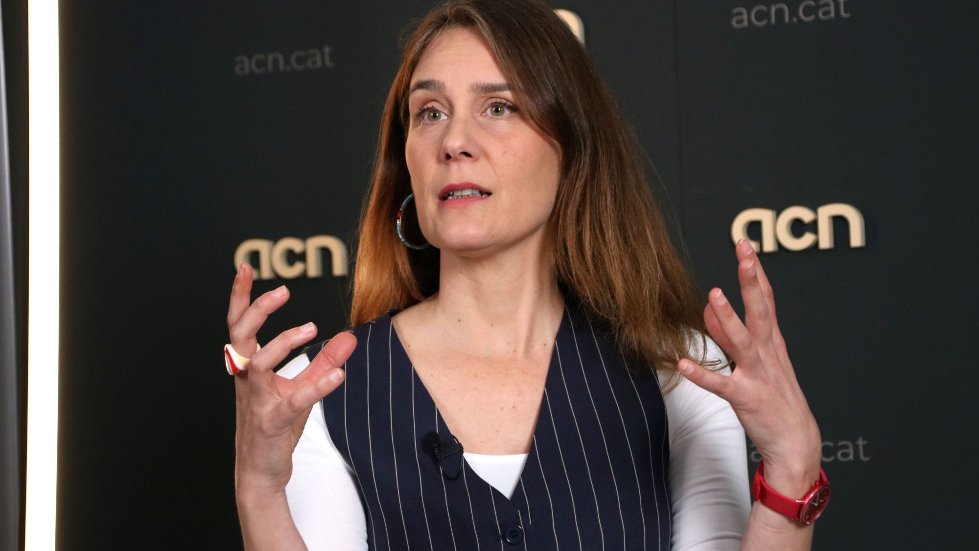 La presidenta dels Comuns al Parlament, Jéssica Albiach, durant una entrevista amb l'ACN