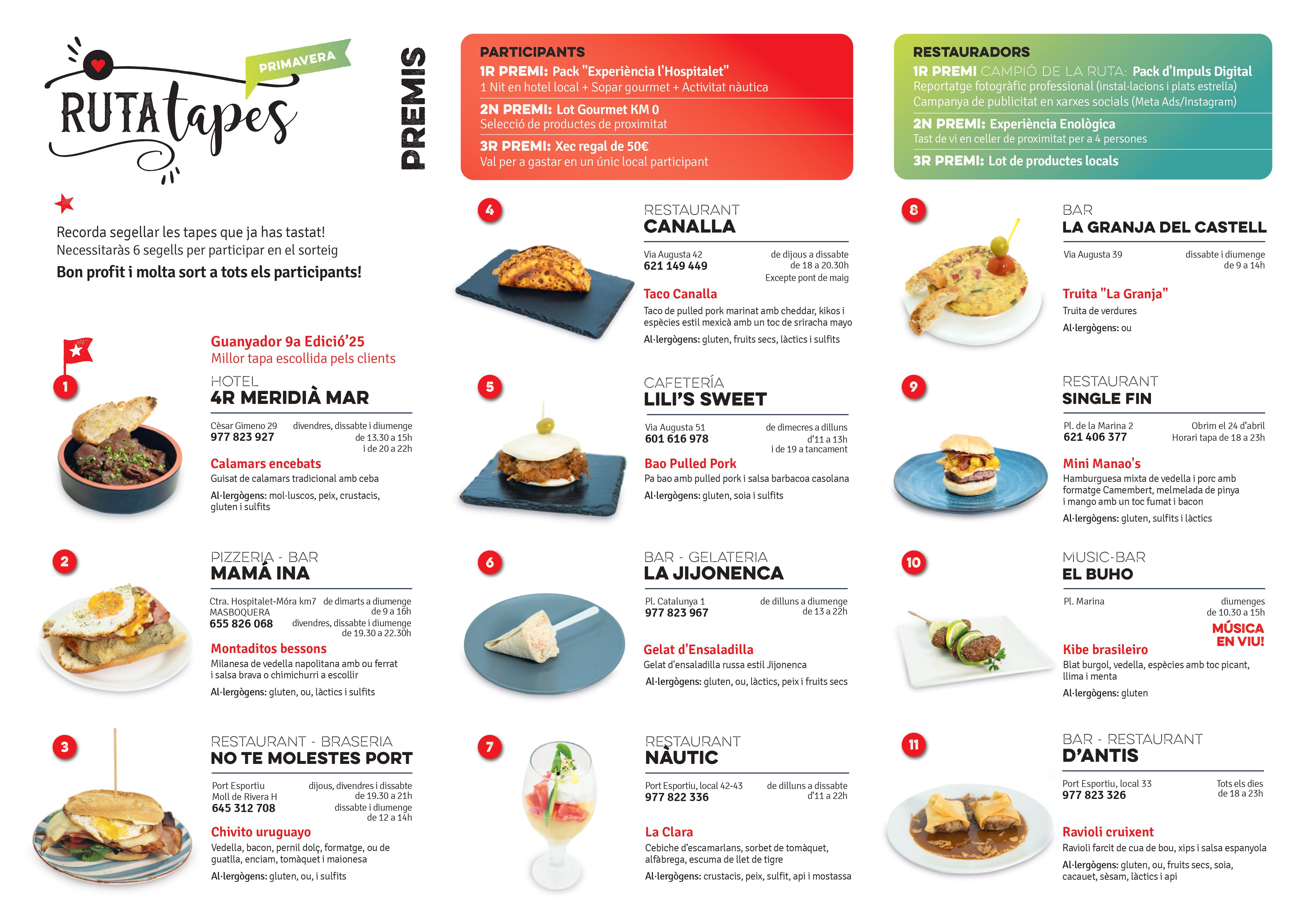 10a Ruta de Tapes de l'Hospitalet de l'Infant