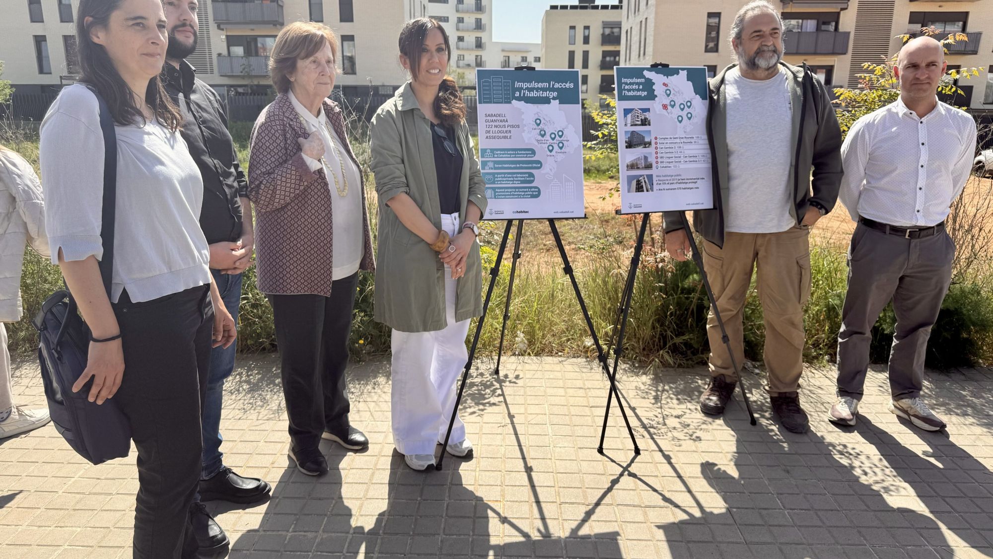Presentació de l'acord entre l'Ajuntament de Sabadell i Cohabitac per construir 122 nous pisos de lloguer protegit a Sabadell