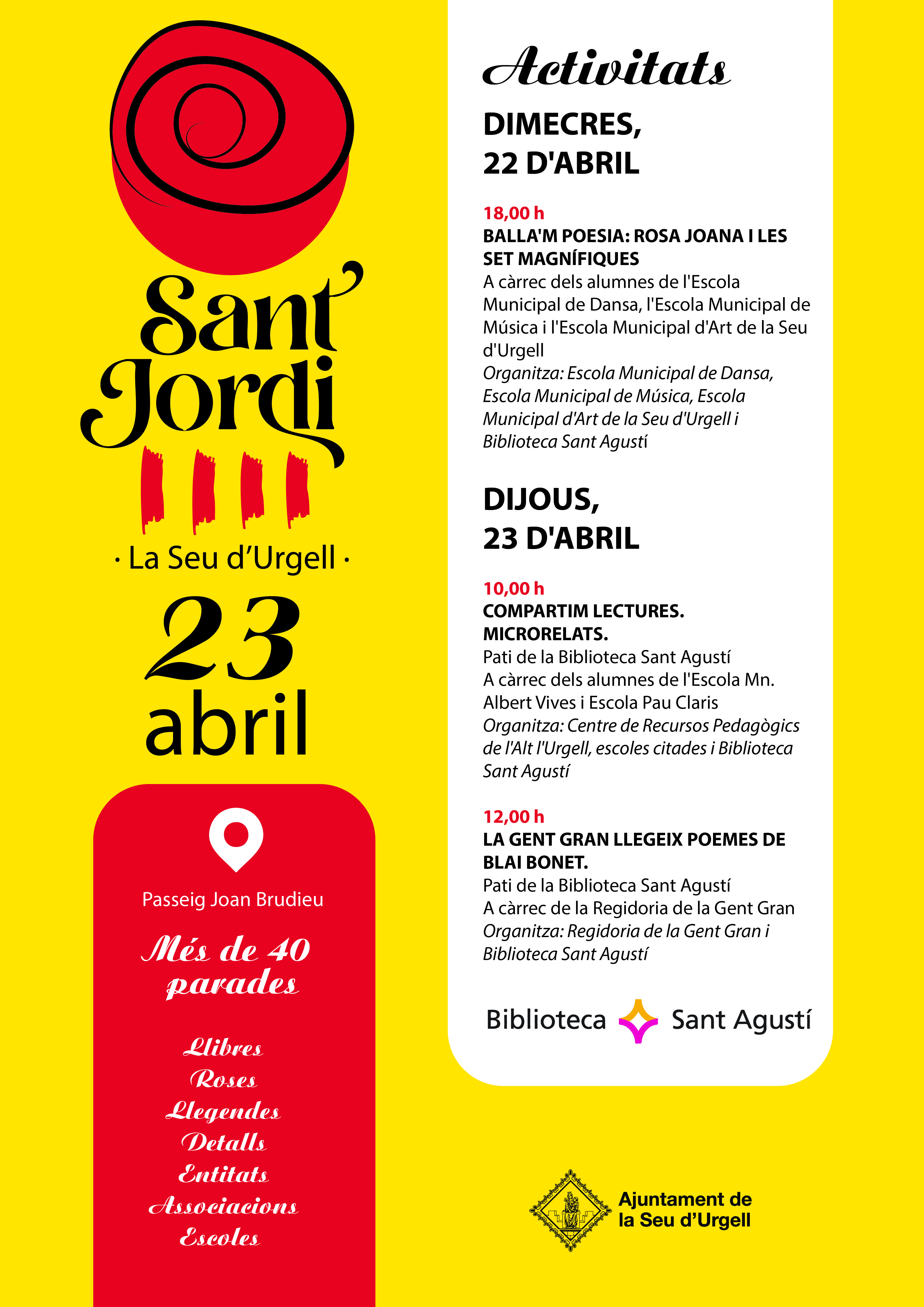 Cartell de Sant Jordi 2026 la Seu d'Urgell
