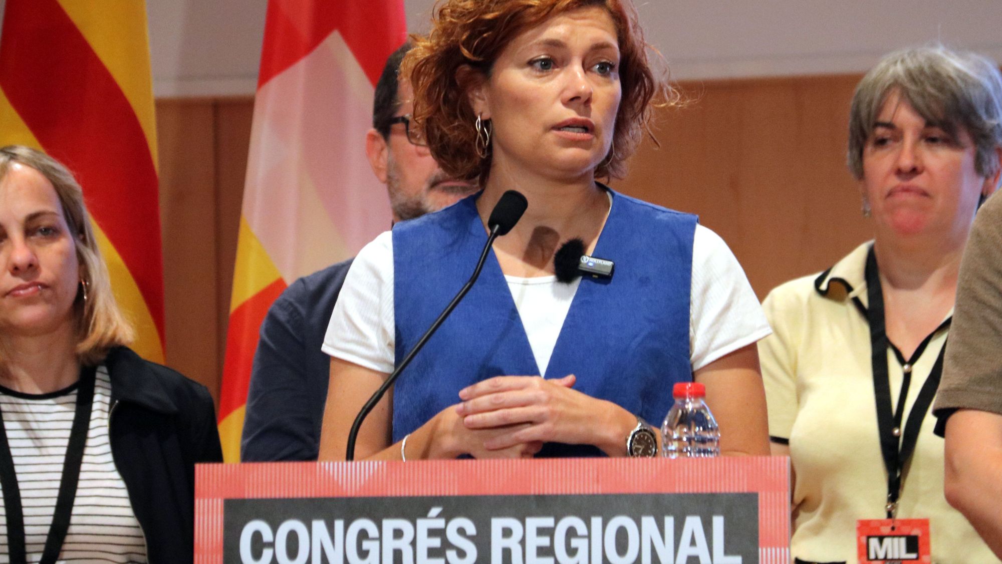 La cap de llista d'ERC a l'Ajuntament de Barcelona, Elisenda Alamany, es dirigeix als militants en el 76è congrés regional del partit.