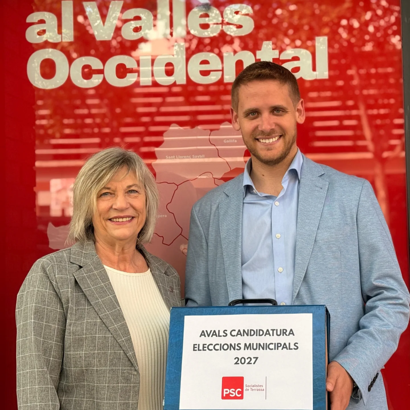 Javi García i Eva Candela del PSC de Terrassa