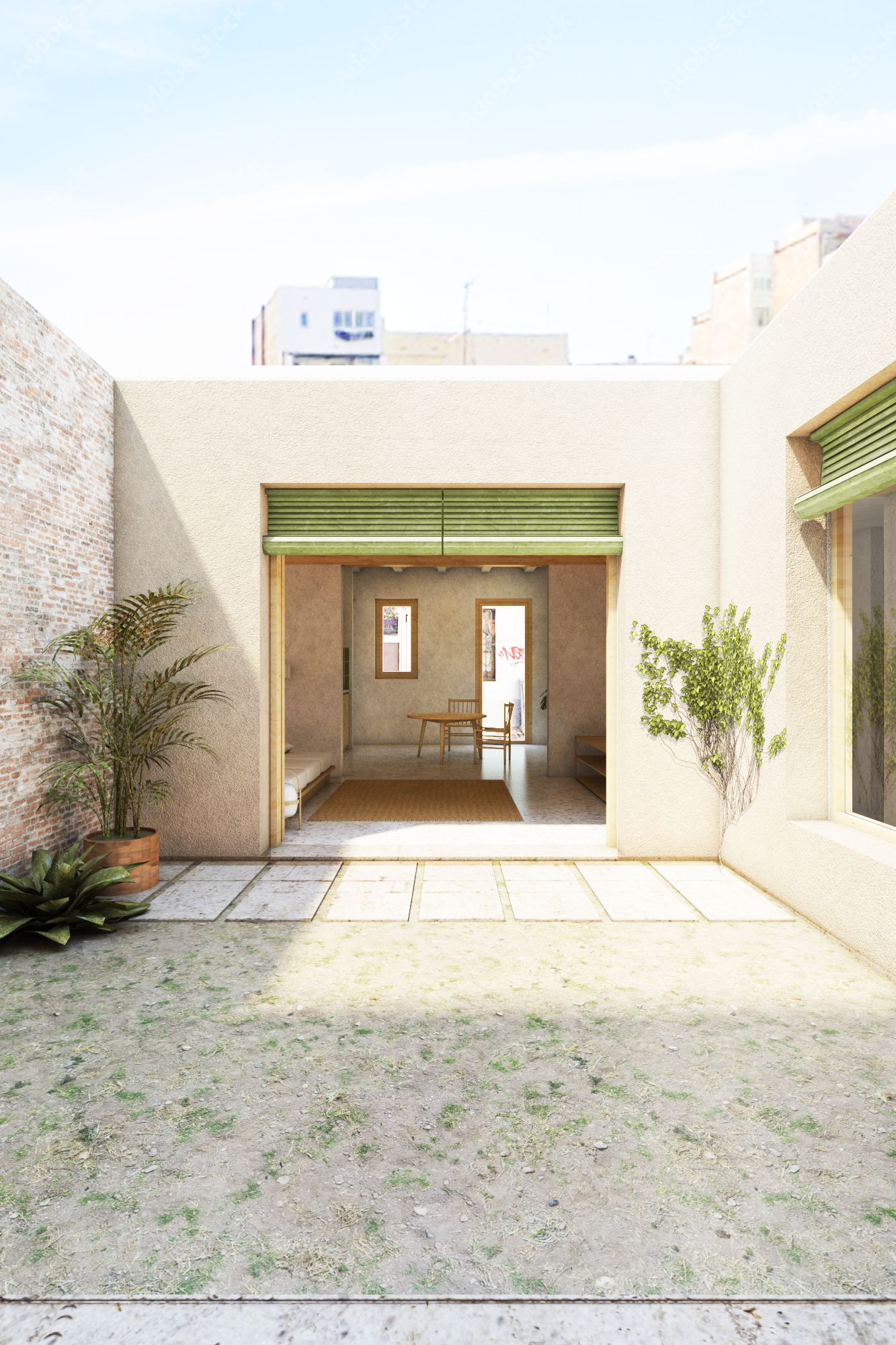 Renders de les cases rehabilitades al passatge de Pons a l’Hospitalet de Llobregat