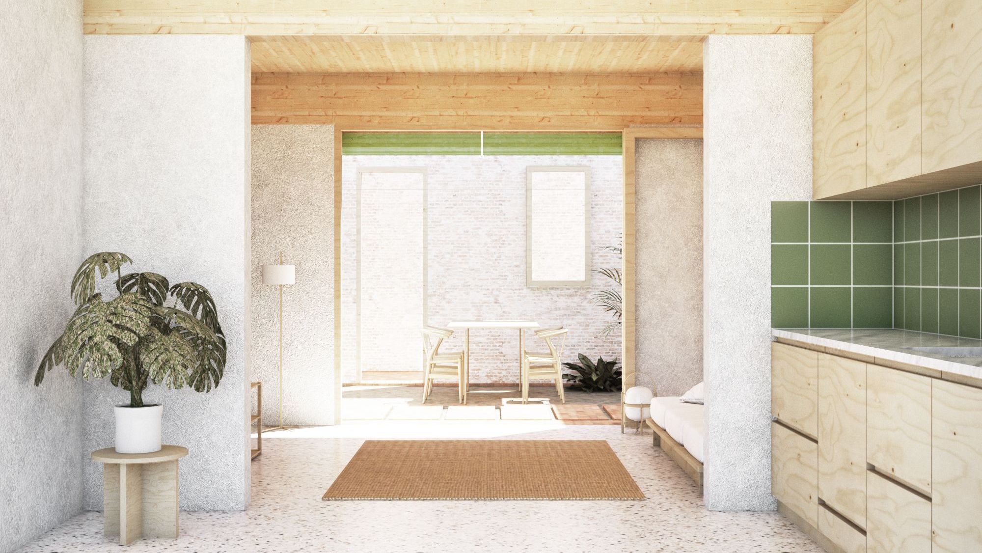 Renders de les cases rehabilitades al passatge de Pons a l’Hospitalet de Llobregat 1