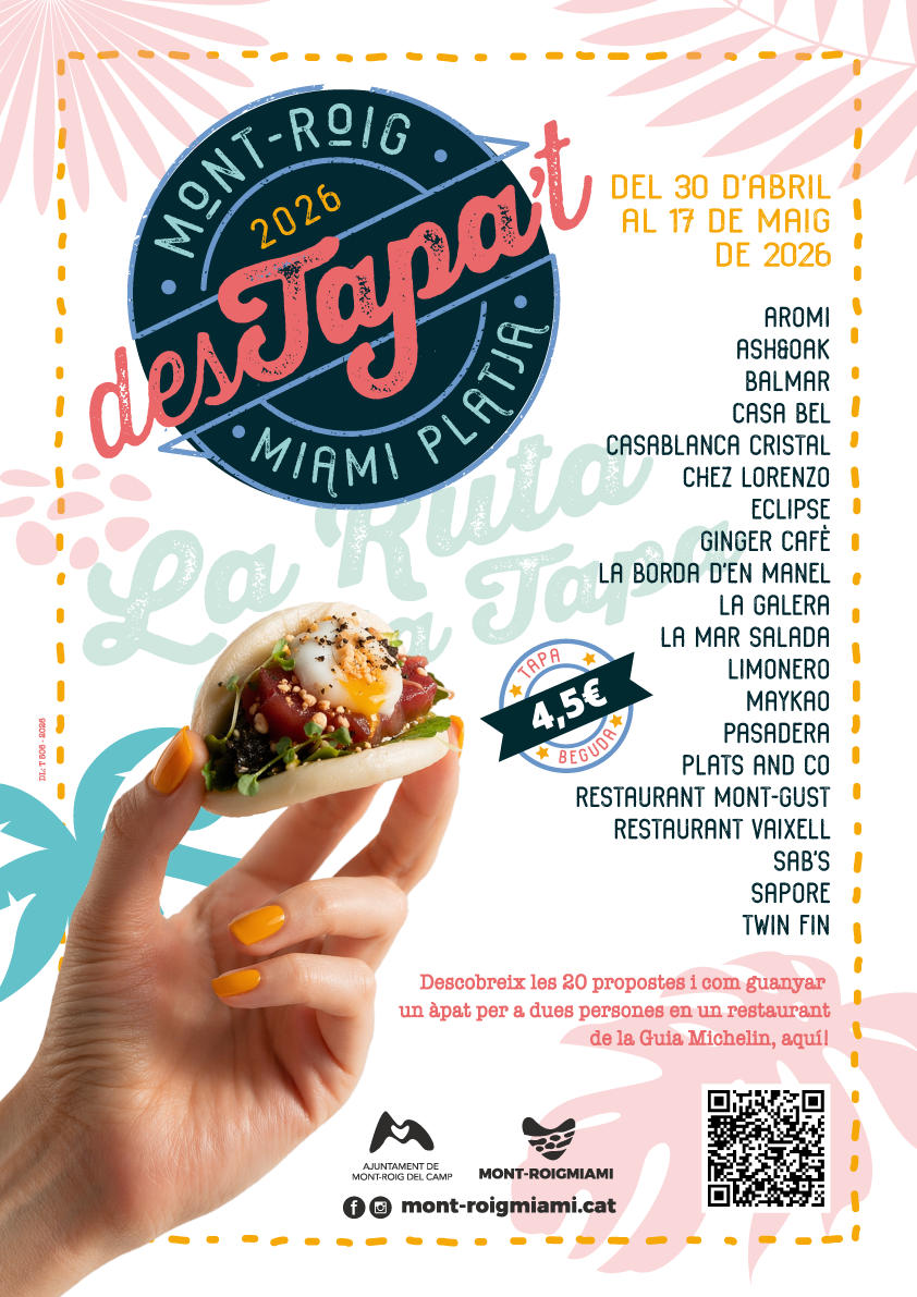 Cartell del Destapa't de Mont roig del Camp i Miami Platja 2026
