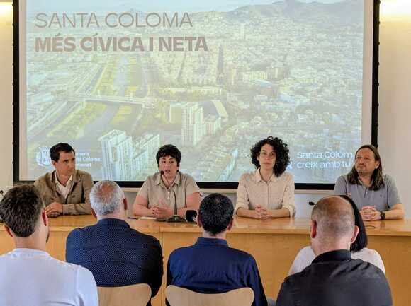 Presentació de les noves sancions de l'Ajuntament de Santa Coloma de Gramenet per incompliments en l'ordenança de Civisme amb l'alcaldessa Mireia González