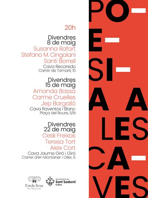 Cartell del 18è Festival Poesia a les Caves de Sant Sadurní