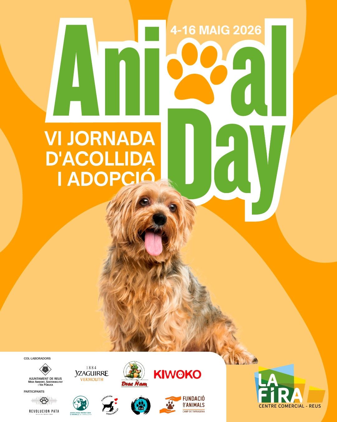Cartell de l'Animal Day a la Fira Centre Comercial de Reus