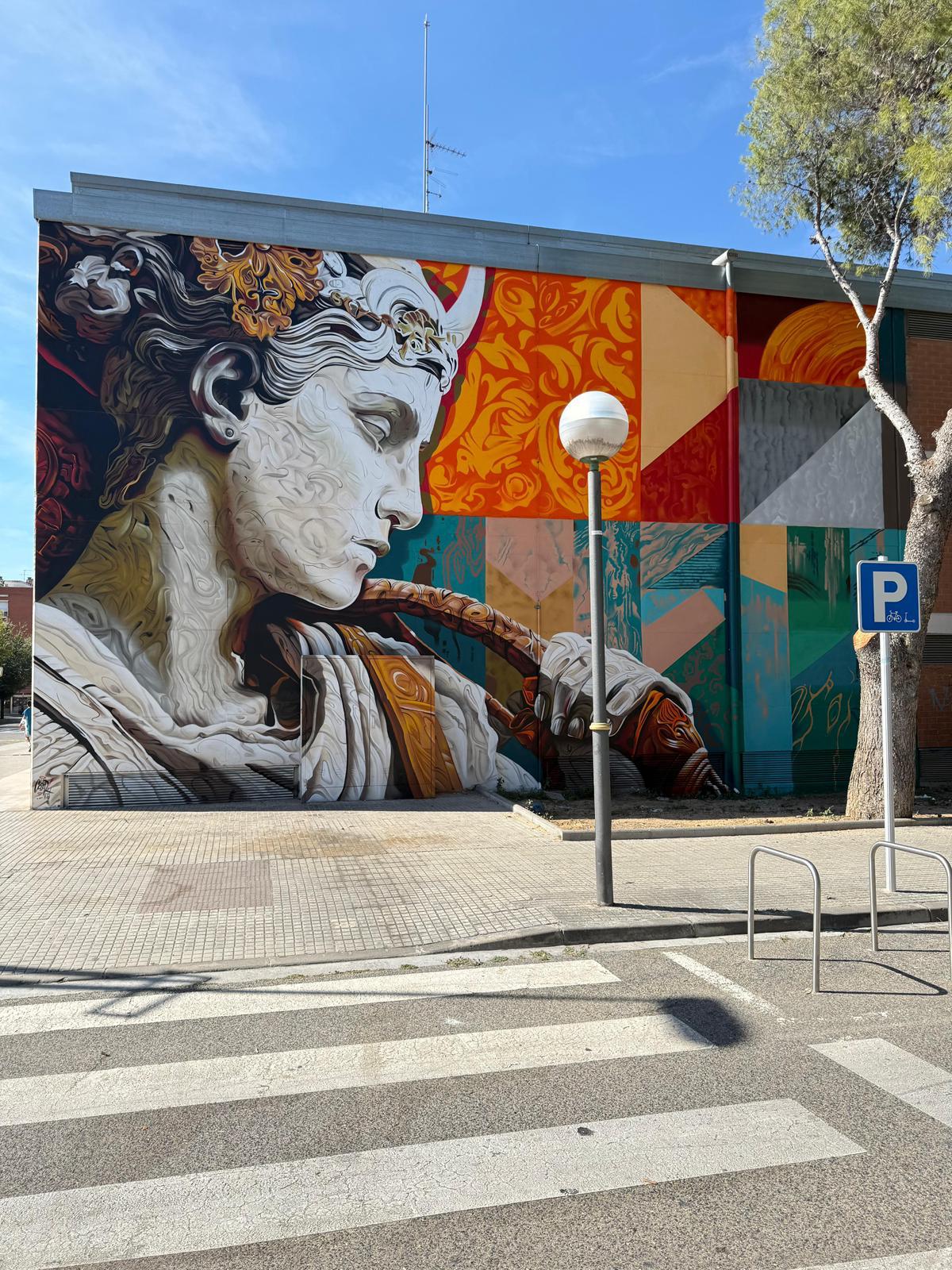 Mural interactiu al barri de Torreforta de Tarragona