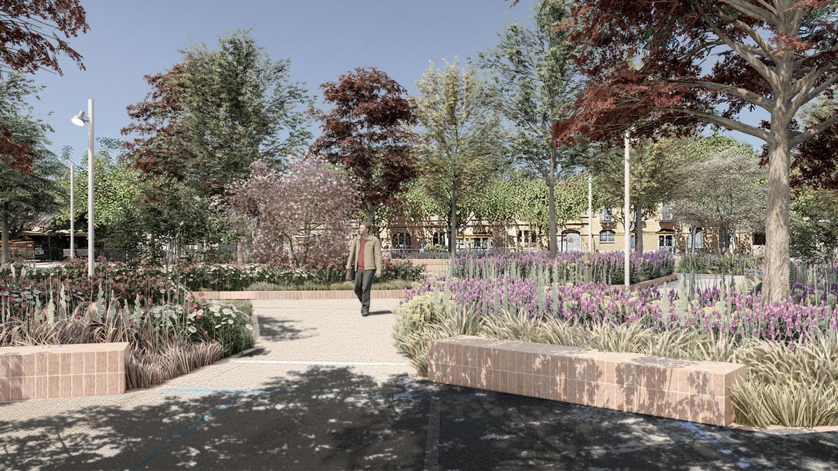 Projecte de reurbanització de la zona verda davant la Biblioteca Xavier Amorós de Reus GYS ARQUITECTURA 1