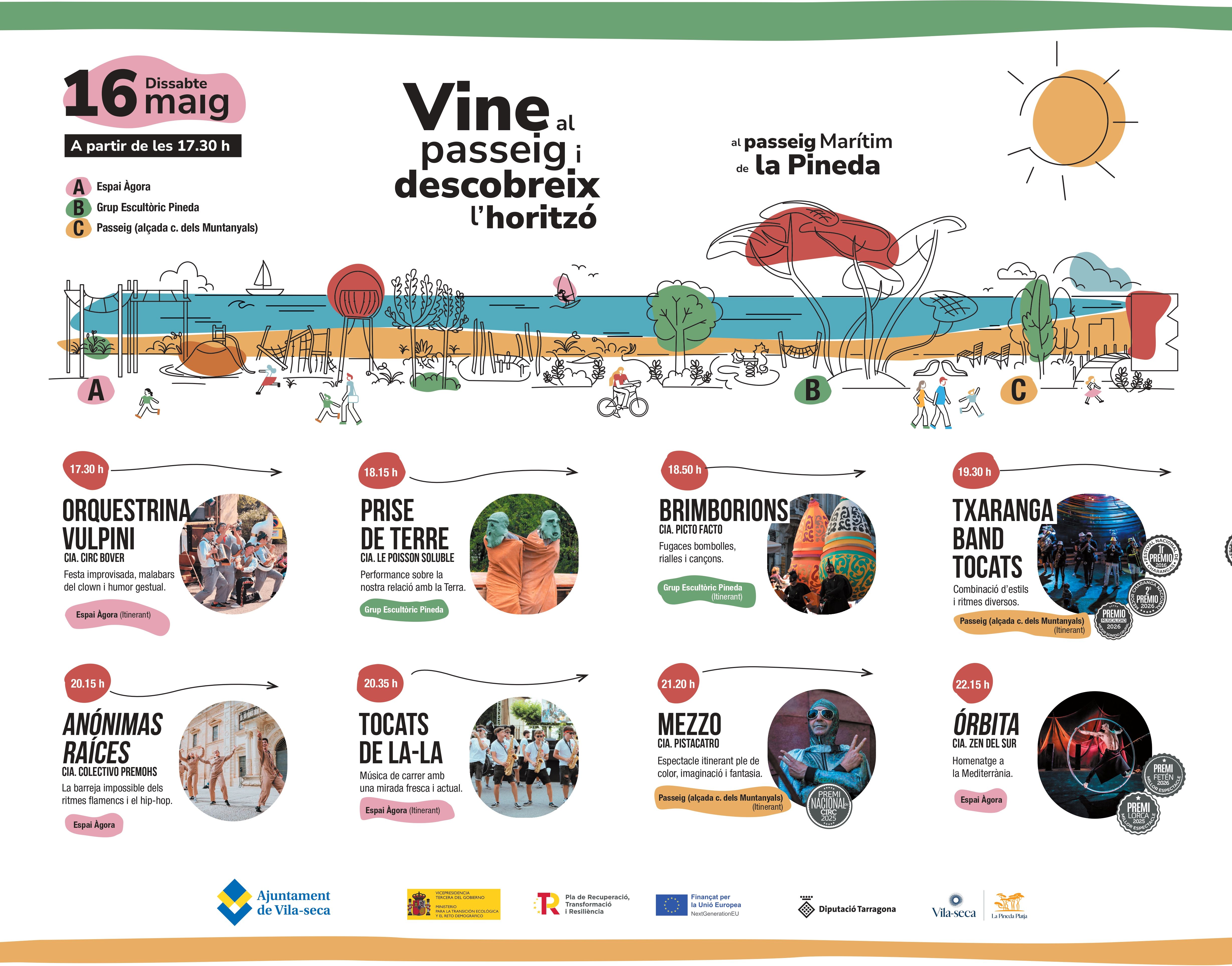 Festa per inaugurar el nou passeig marítim de la Pineda a Vila seca
