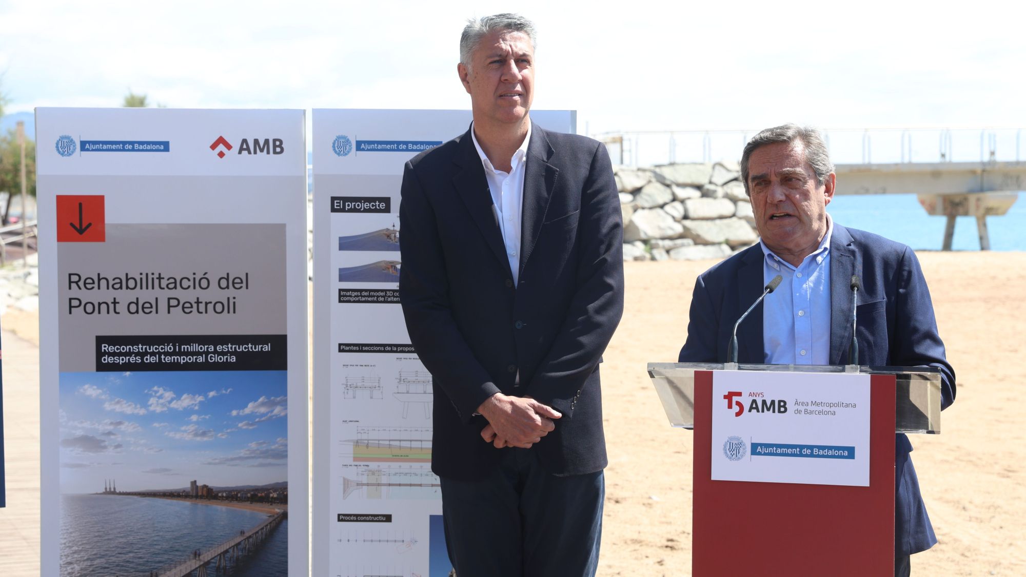 Presentació del projecte de rehabilitació del Pont del Petroli de Badalona, amb la infraestructura de fons (2)