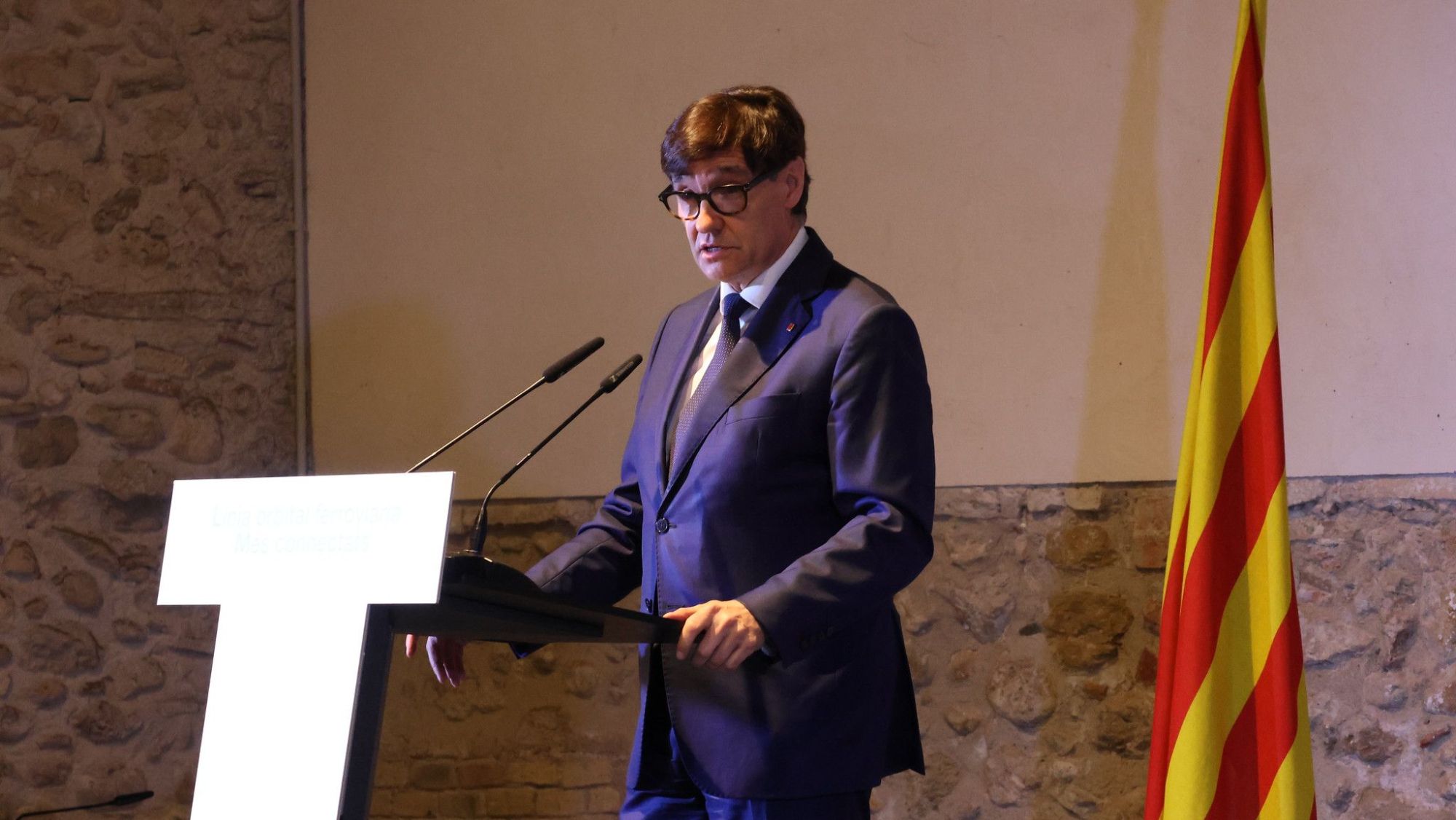 Salvador Illa en la seva visita a Sant Sadurní d'Anoia