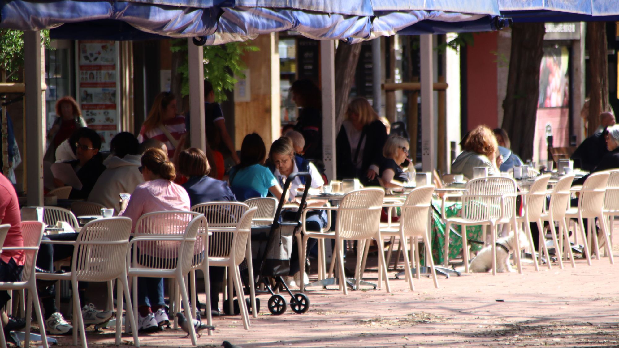 Una terrassa a l'avinguda Mistral, a Sant Antoni (Eixample)