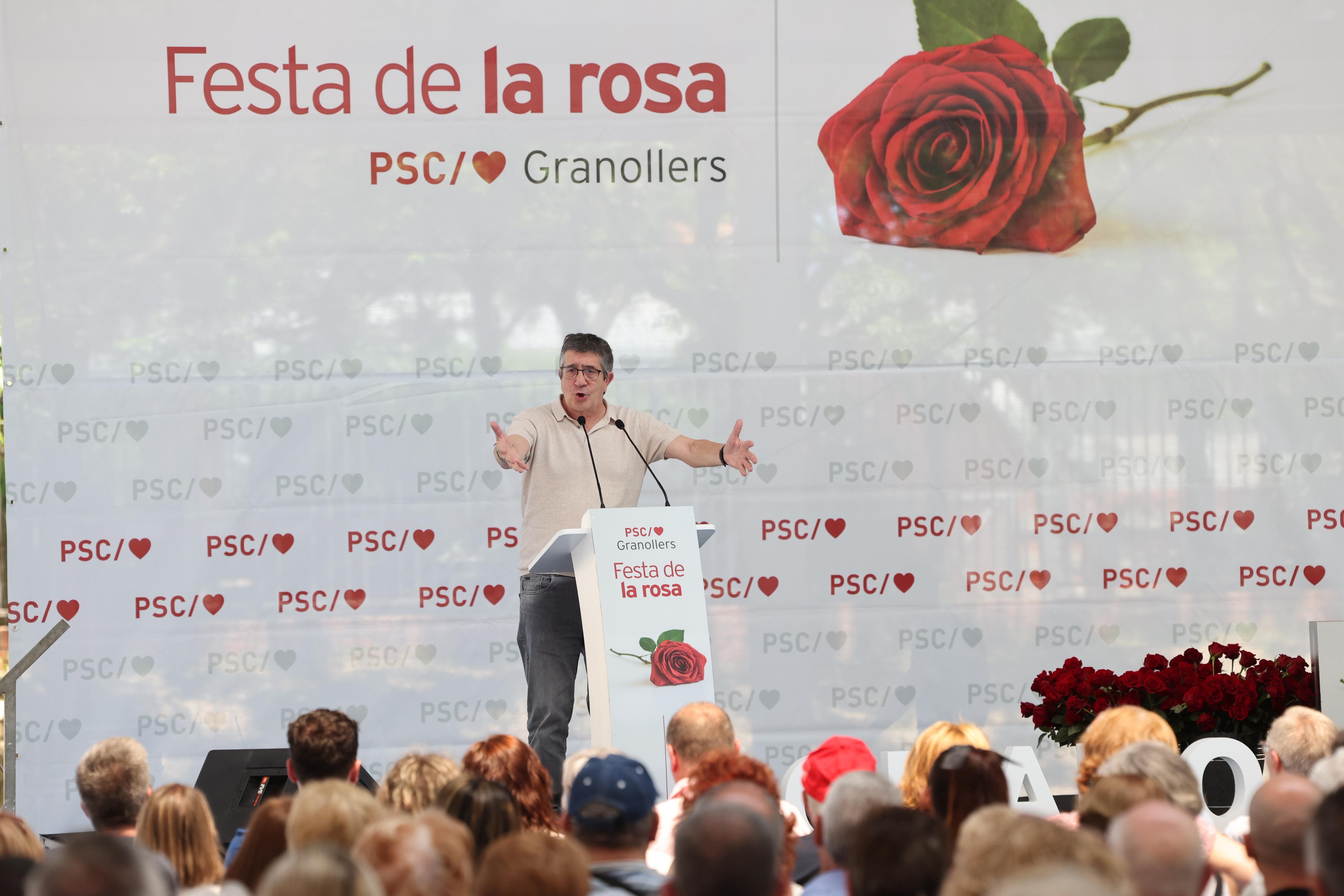 Patxi López en la Festa de la Rosa del PSC a Granollers