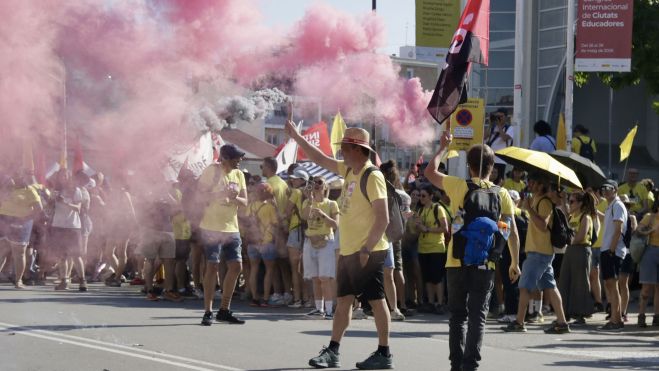 Imatge dels manifestants