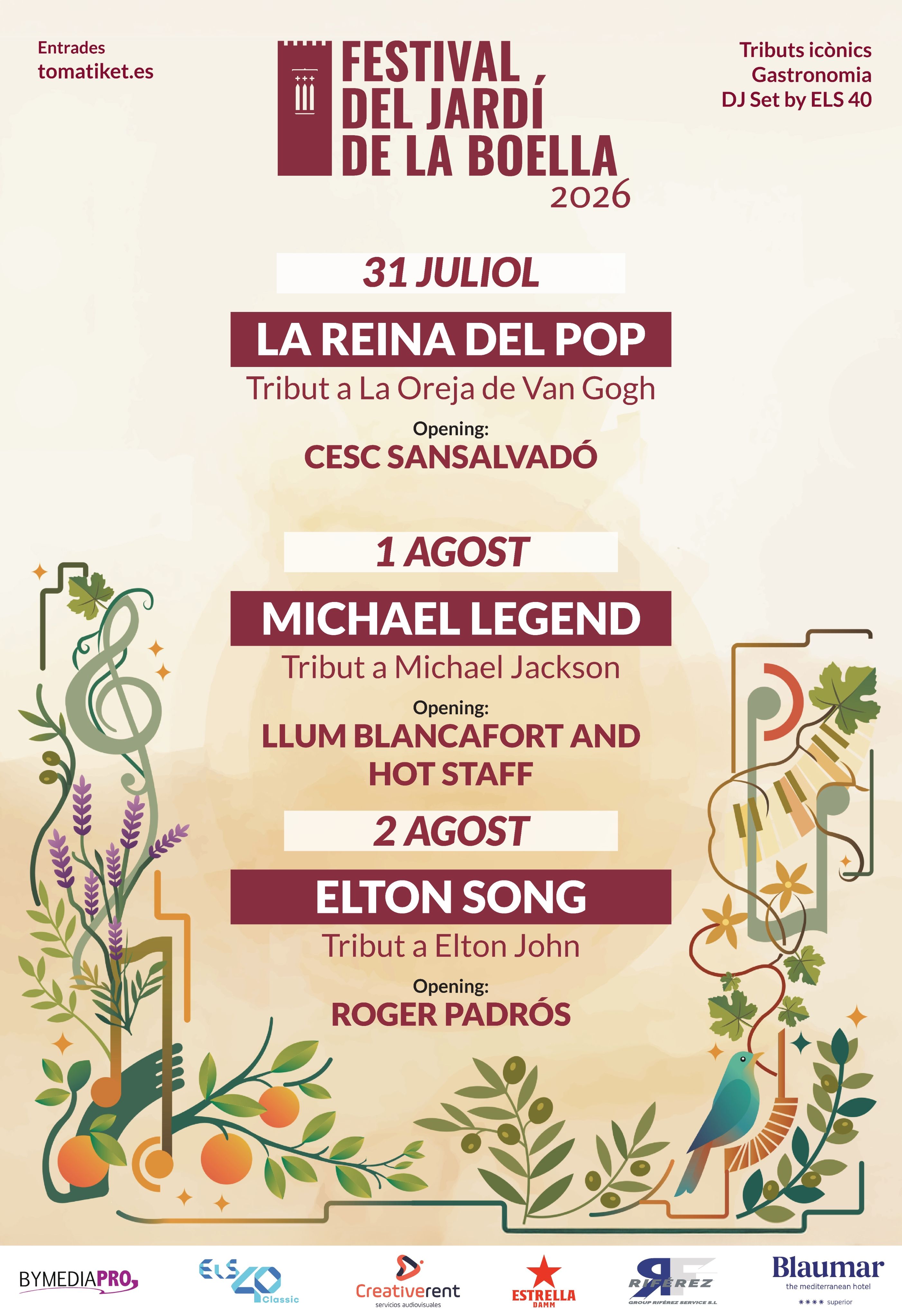 Cartell del Festival del Jardí de la Boella 2026 (1)